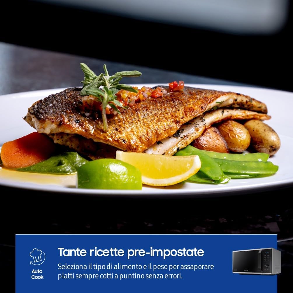 Detalle 2 de Samsung MG23K3515CSE1 Forno a Microonde Grill Cottura Croccante da 23 L – Silver