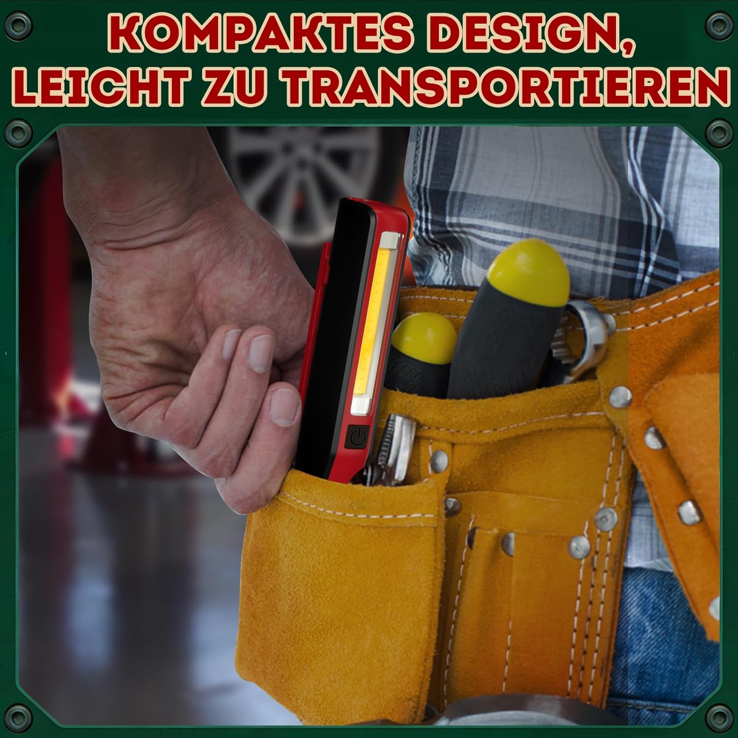Thumbnail 4 de Linkax LED Arbeitsleuchte Werkstattlampe (2er-Set) mit COB, Magnet-Clip und Akku
