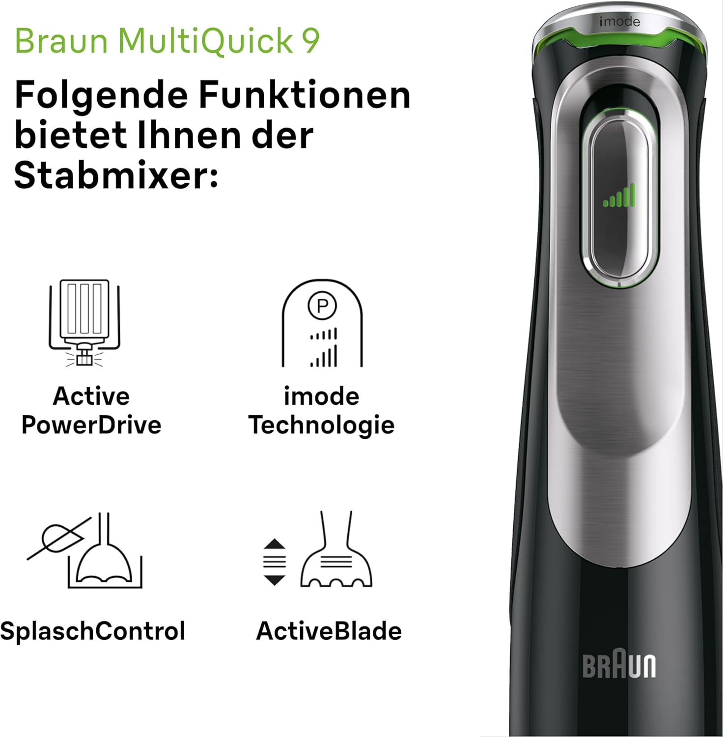 Thumbnail 1 de Braun MultiQuick 9 MQ9147X Stabmixer Set – Leistung, Präzision & SplashControl