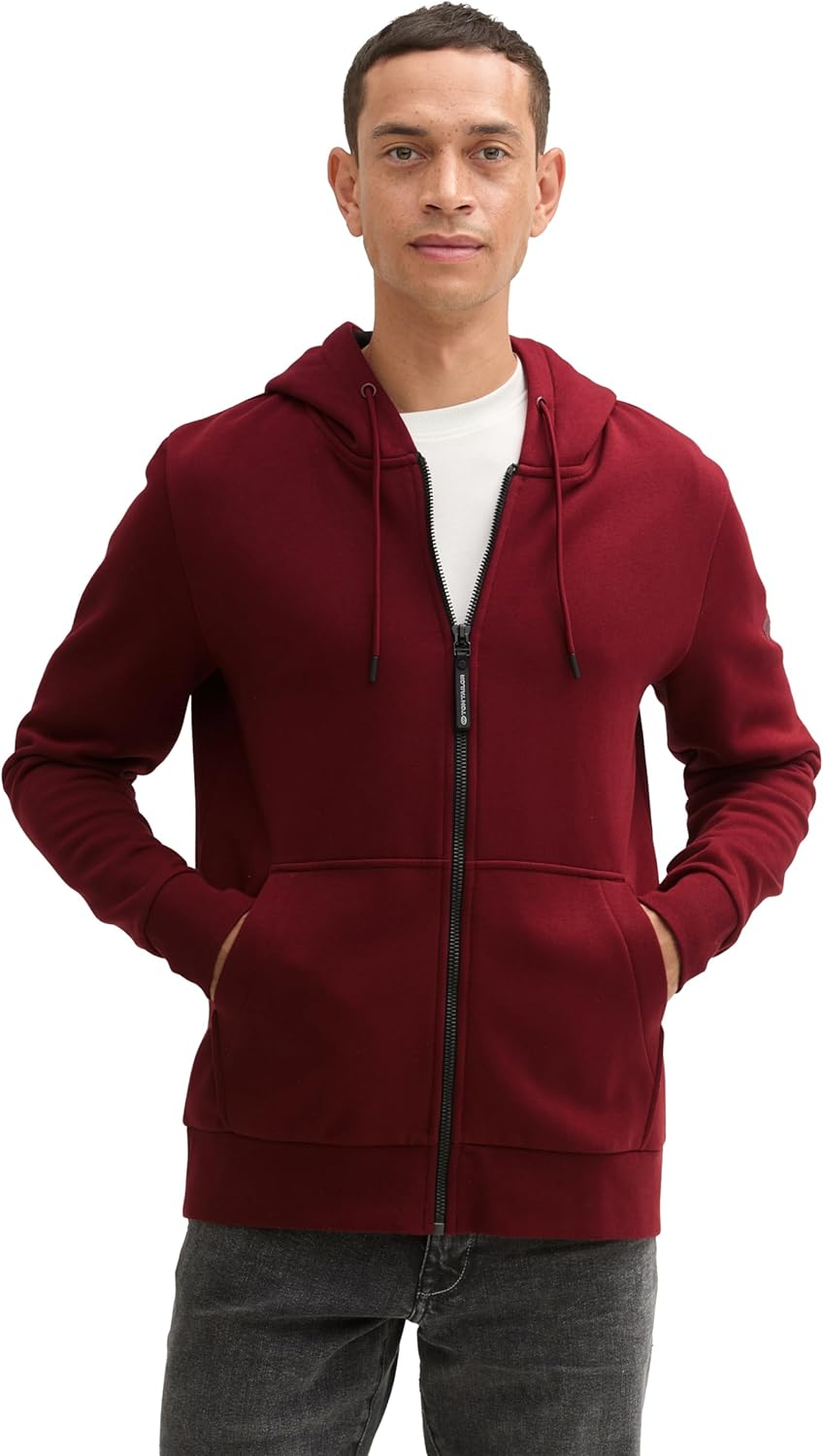 Thumbnail 6 de Tom Tailor Herren Hoodie Sweatjacke mit Kängurutasche