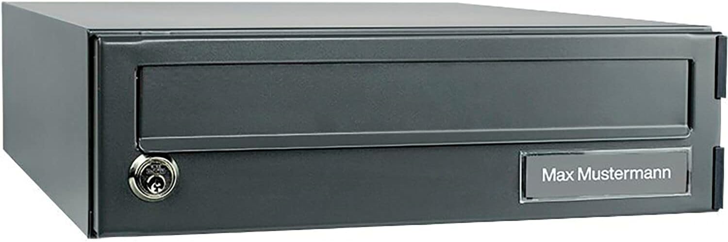Detalle de Burg Wächter Aufsatzbriefkasten eBoxx 20 l für Außen, A 625 ANT, verzinkter Stahl, Anthrazit