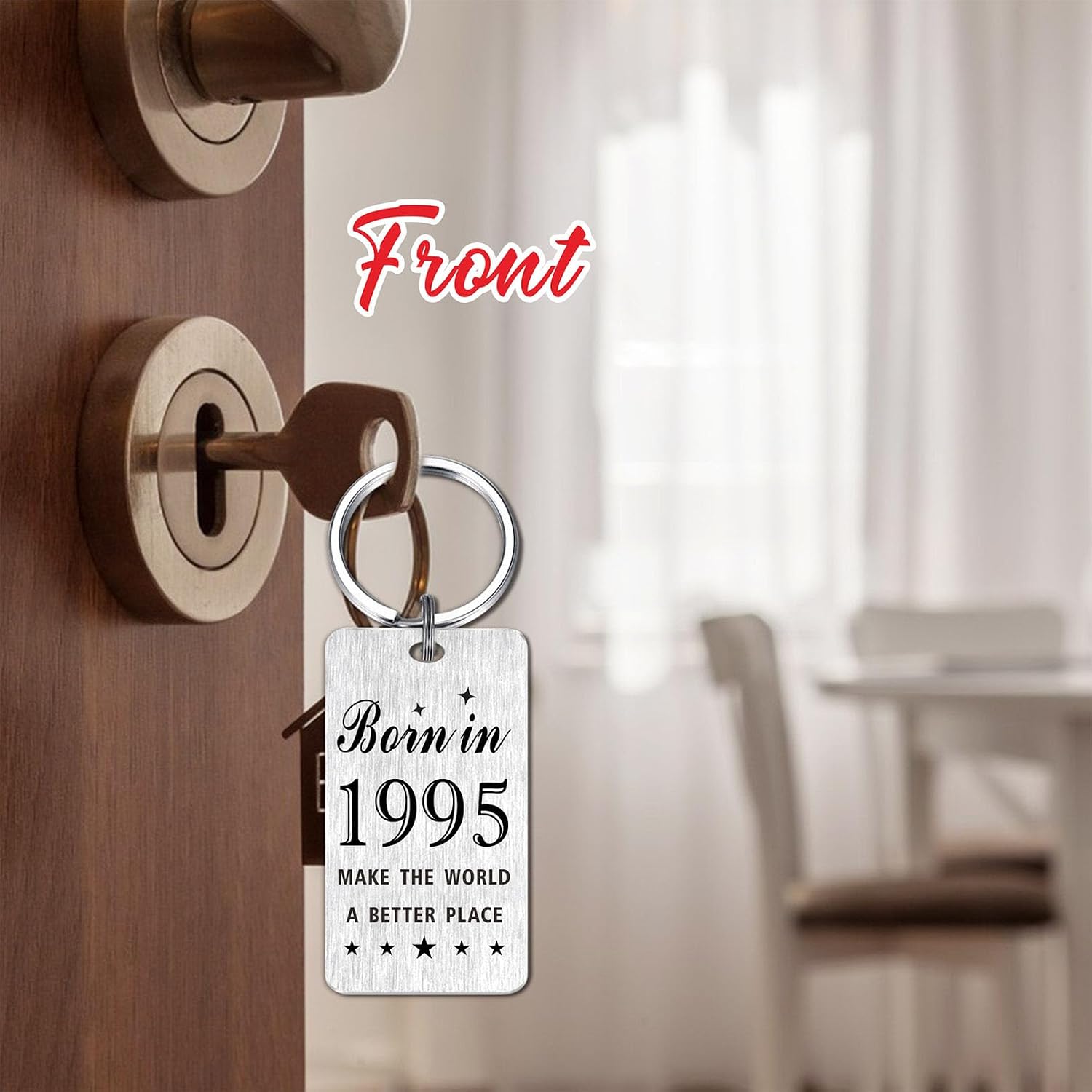 Detalle de Gezxin personalised Happy Birthday 1995 keyring for 31st birthdays in stainless steel