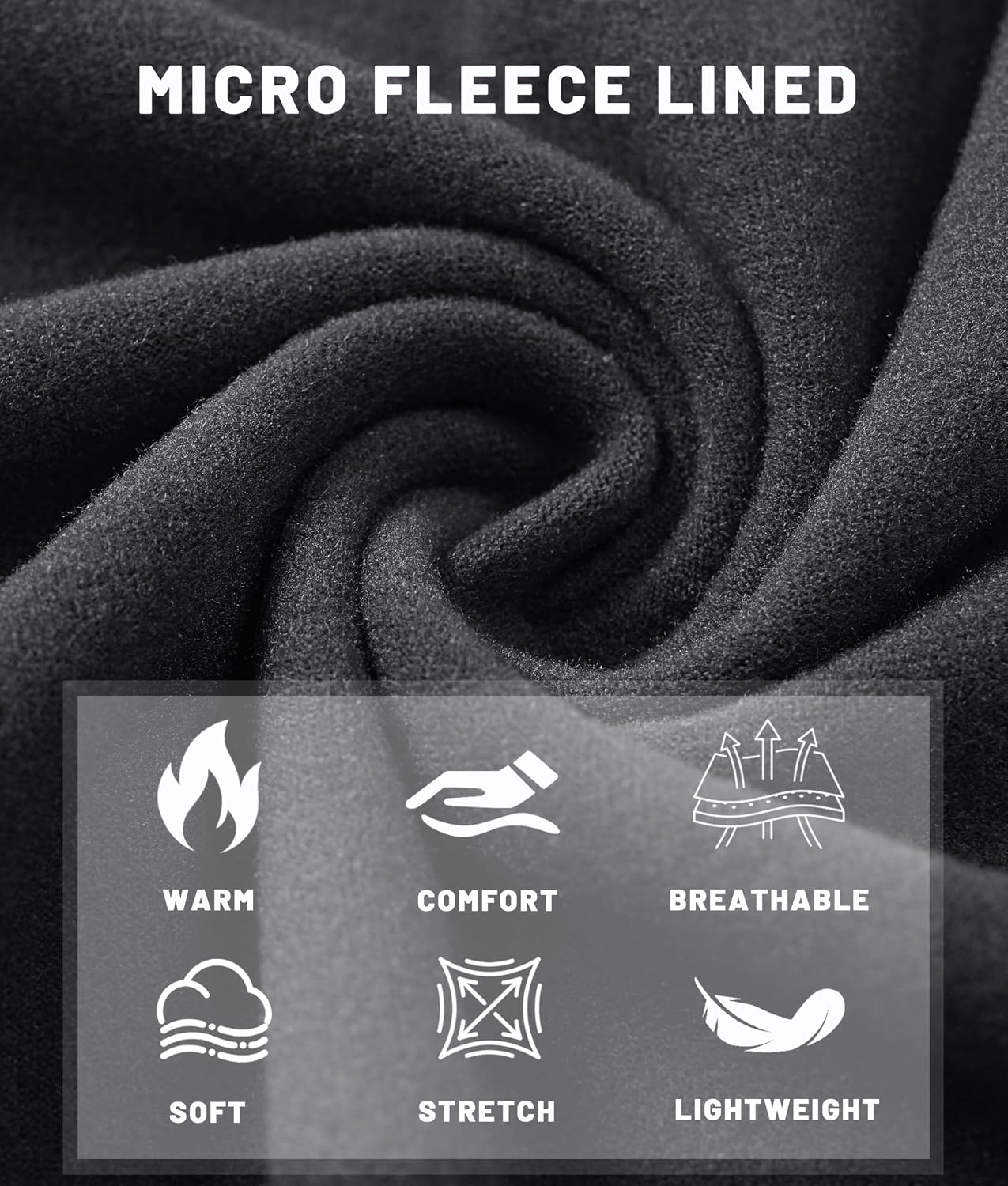 Detalle de Cavva men’s thermal shirt mock turtleneck long sleeve micro fleece base layer
