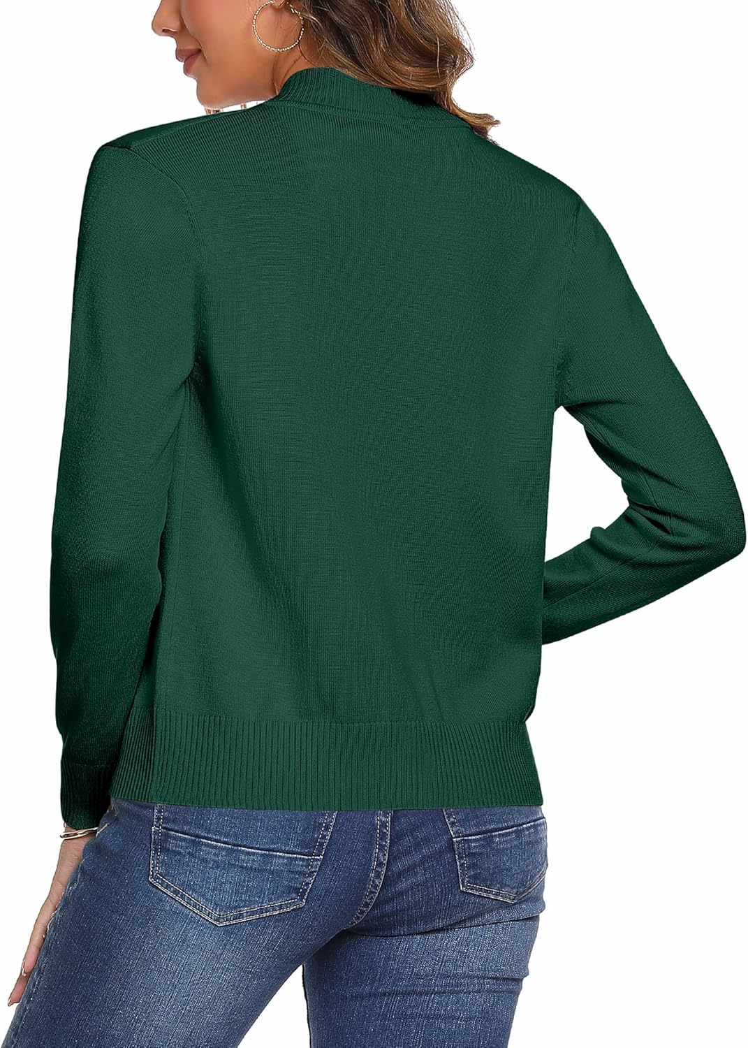 Thumbnail 3 de Aottori Strickjacke Damen Kurz mit Reißverschluss – Eleganter Cardigan mit Stehkragen