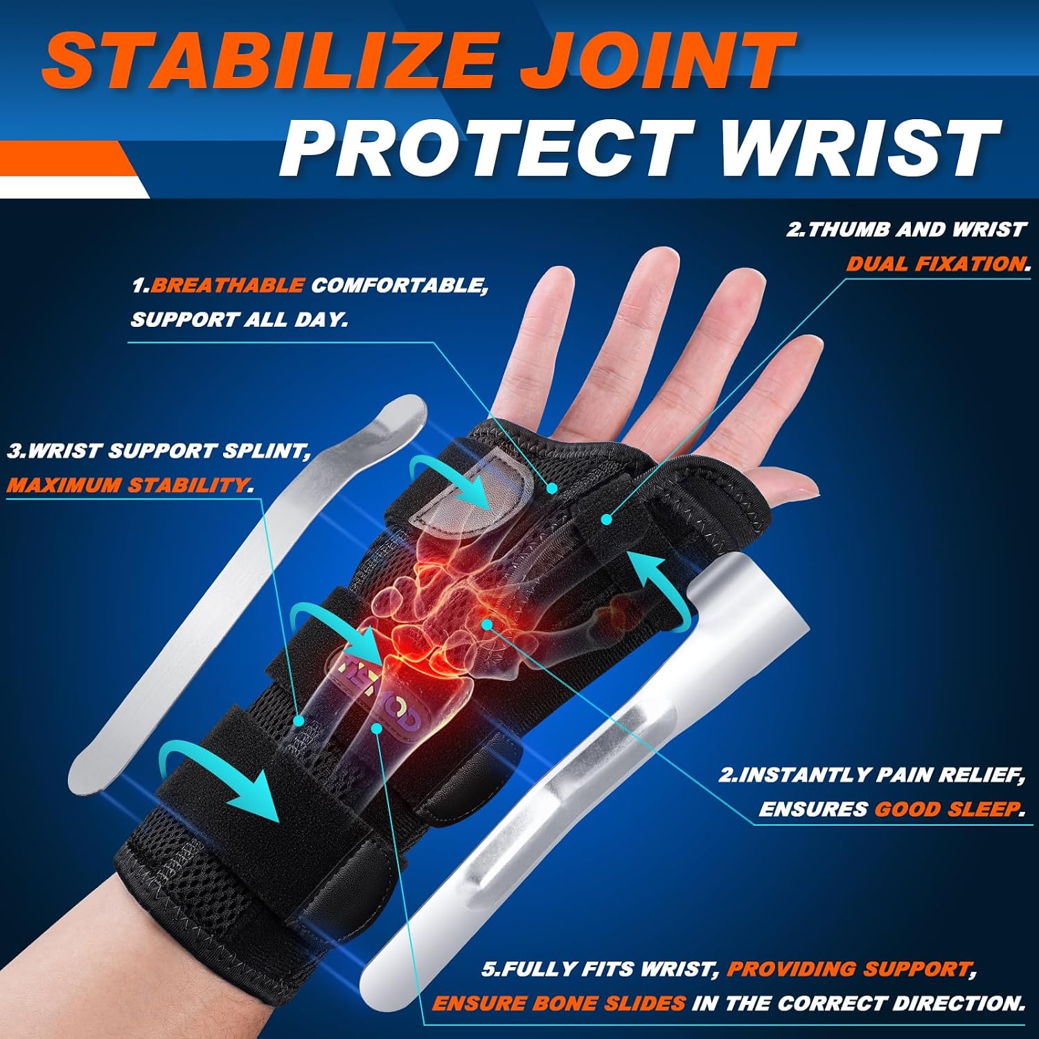 Thumbnail 1 de TISMOD WB01 Wrist and Thumb Brace, Right-Hand, Adjustable Support