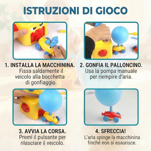 Thumbnail 7 de LUDAZON Macchinine ad Aria – Giochi educativi per bambini 2–6 anni, insegnano aerodinamica in modo divertente