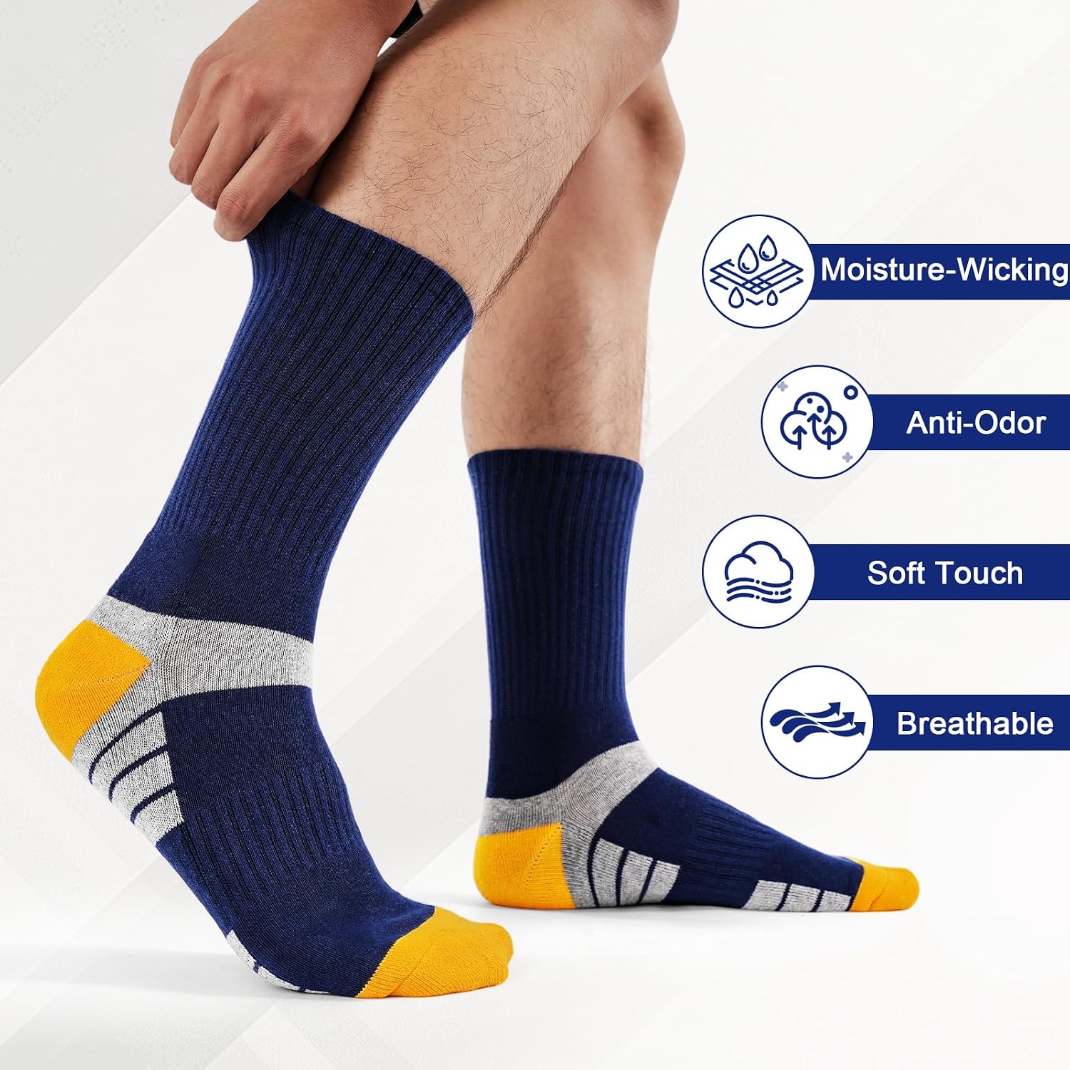 Thumbnail 4 de Cirorld Mens Socks 6 Pairs cushioned