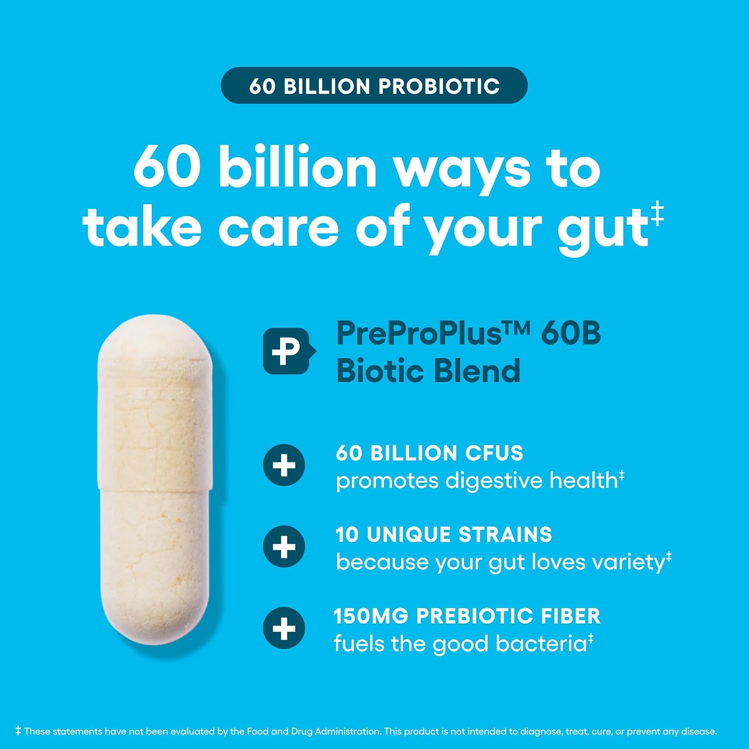 Thumbnail 3 de Physician's CHOICE Probiotics 60 Billion CFU – 10 Strains + Organic Prebiotics