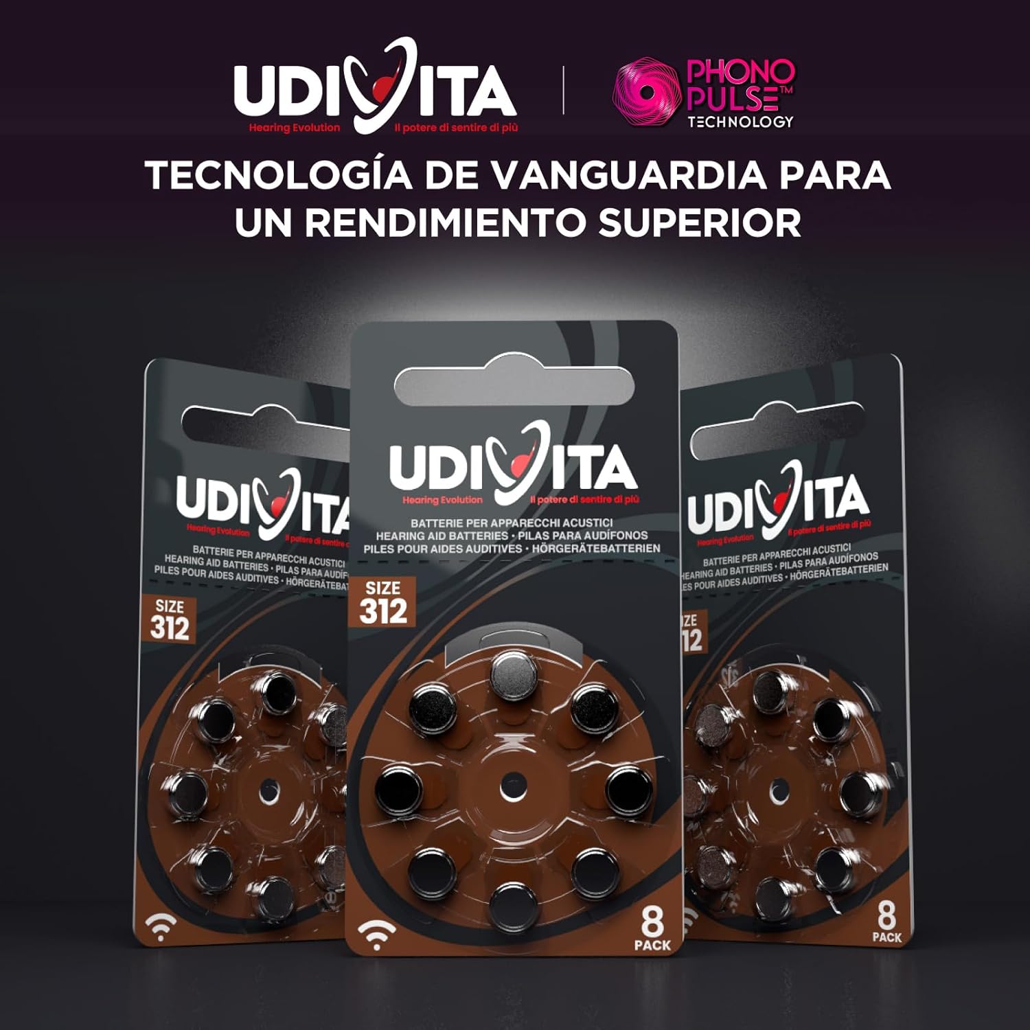 Thumbnail 6 de Udivita PR41 80 pilas 312 zinc‑aire 1,45V