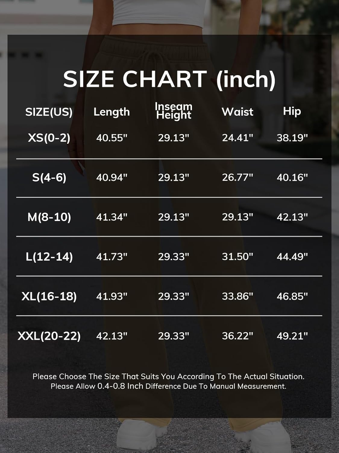 Thumbnail 5 de ATHMILE Women’s Fleece-Lined Sweatpants (Baggy Wide-Leg, Straight Leg) for Fall & Winter