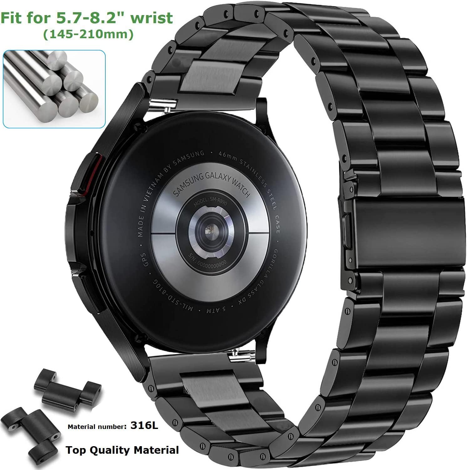 Detalle de OTOPO 20mm Metallarmband für Galaxy Watch 44mm
