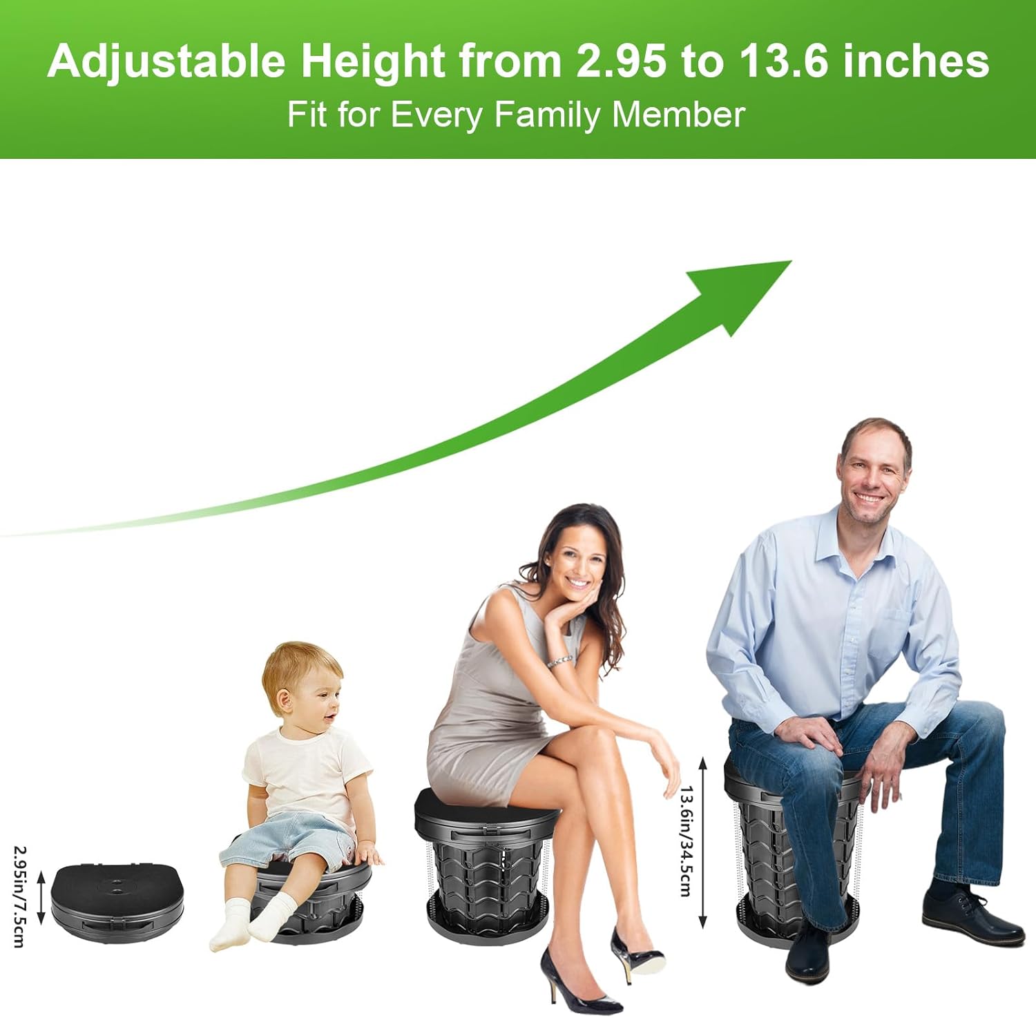 Detalle 2 de imodomio Folding Camping Toilet 180 kg capacity 🚽