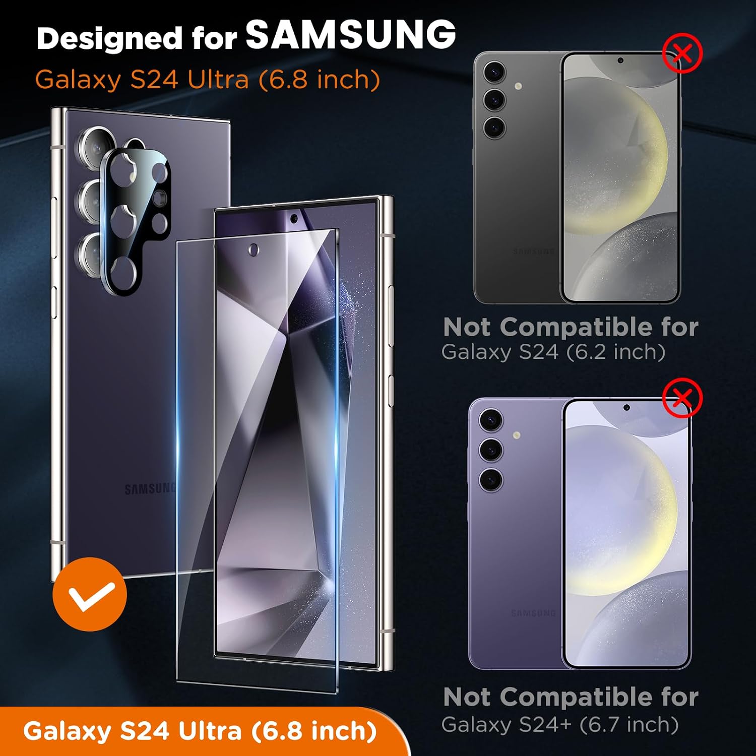 Thumbnail 1 de LK 2+2 Pack Samsung Galaxy S24 Ultra screen protector 2-pack
