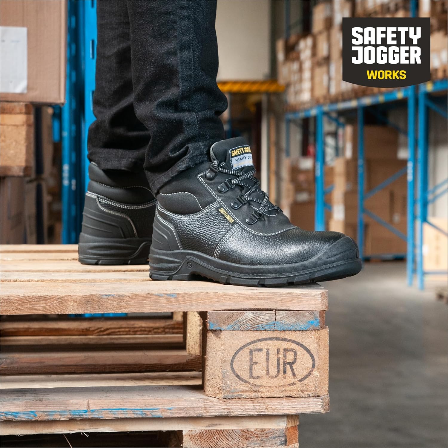 Thumbnail 5 de SAFETY JOGGER Bestboy Schwarz – leichter Arbeitsschuh mit Stahlkappe und S3/S1P