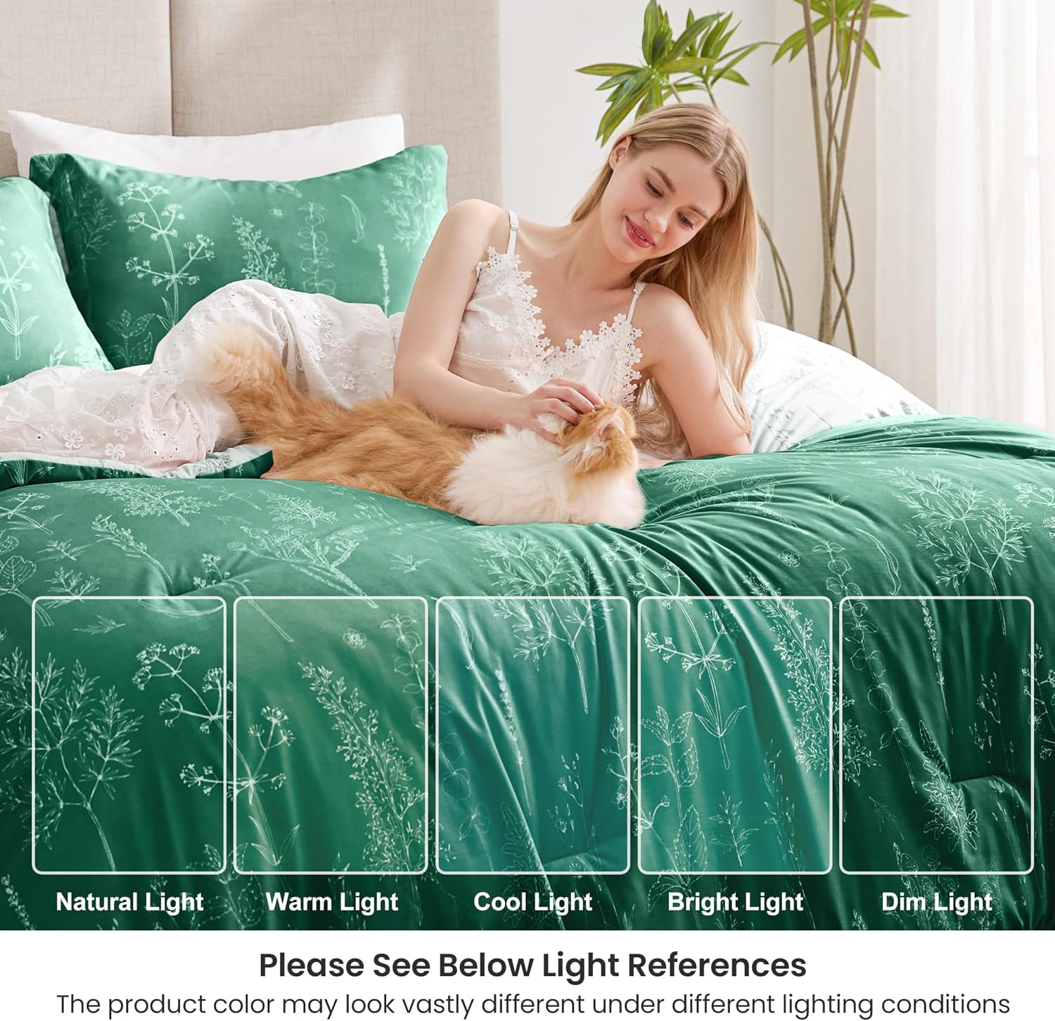 Detalle de Love's cabin Floral Comforter Set Full
