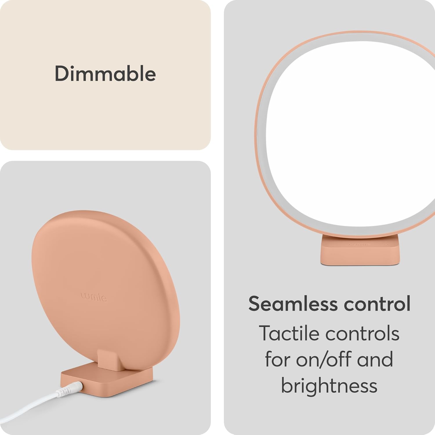 Detalle de Lumie Dash: Compact Bright Light Therapy Lamp for Mood, Energy & Visual Comfort