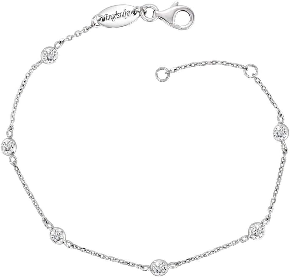 Detalle de Engelsrufer Damen-Armband aus Sterling Silber mit Zirkonia, verstellbar 17–19 cm, nickelfrei