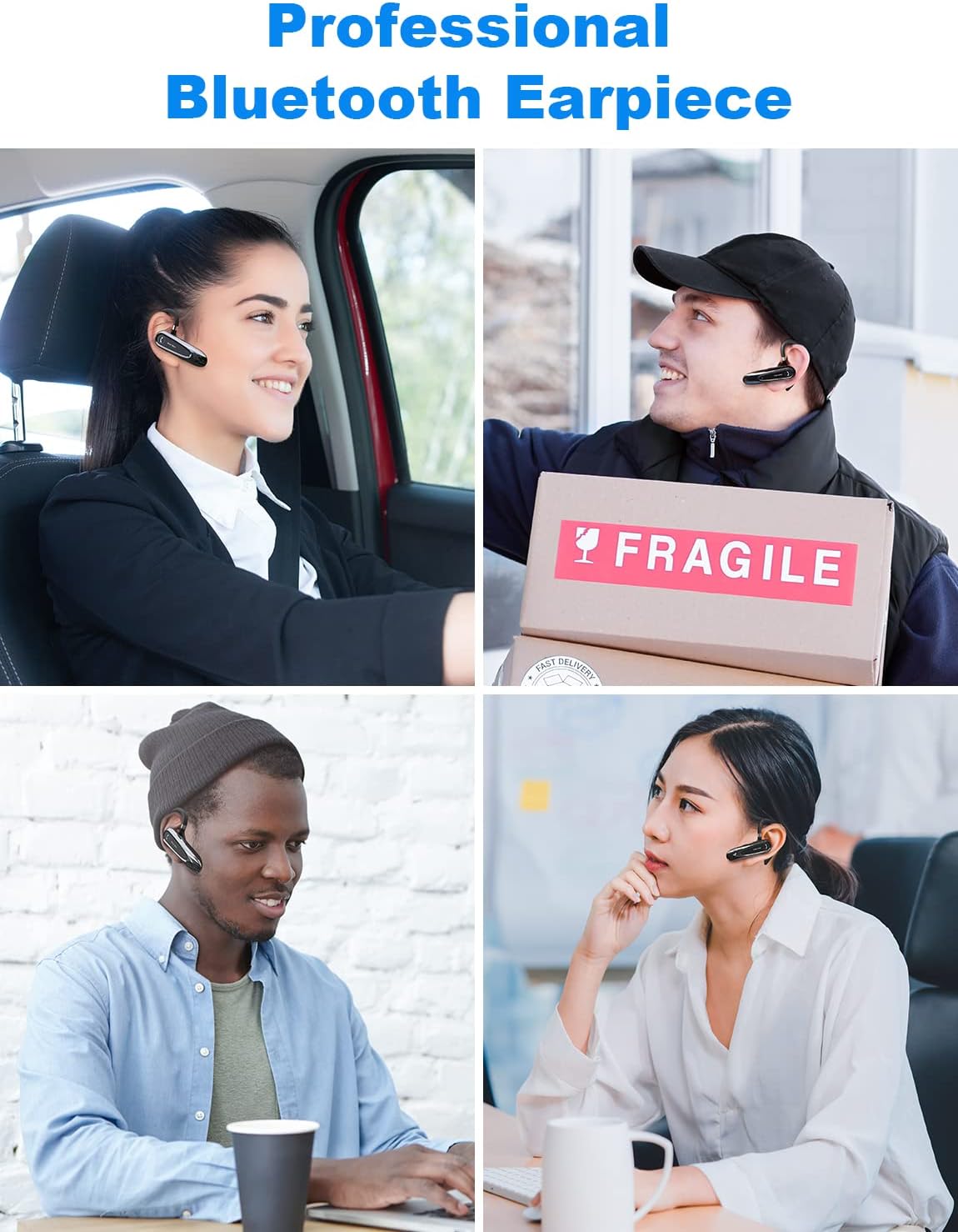 Detalle 2 de New Bee Bluetooth Headset B45 Freisprech – Dual-Mikrofon, V5.0, 20 h Sprechzeit