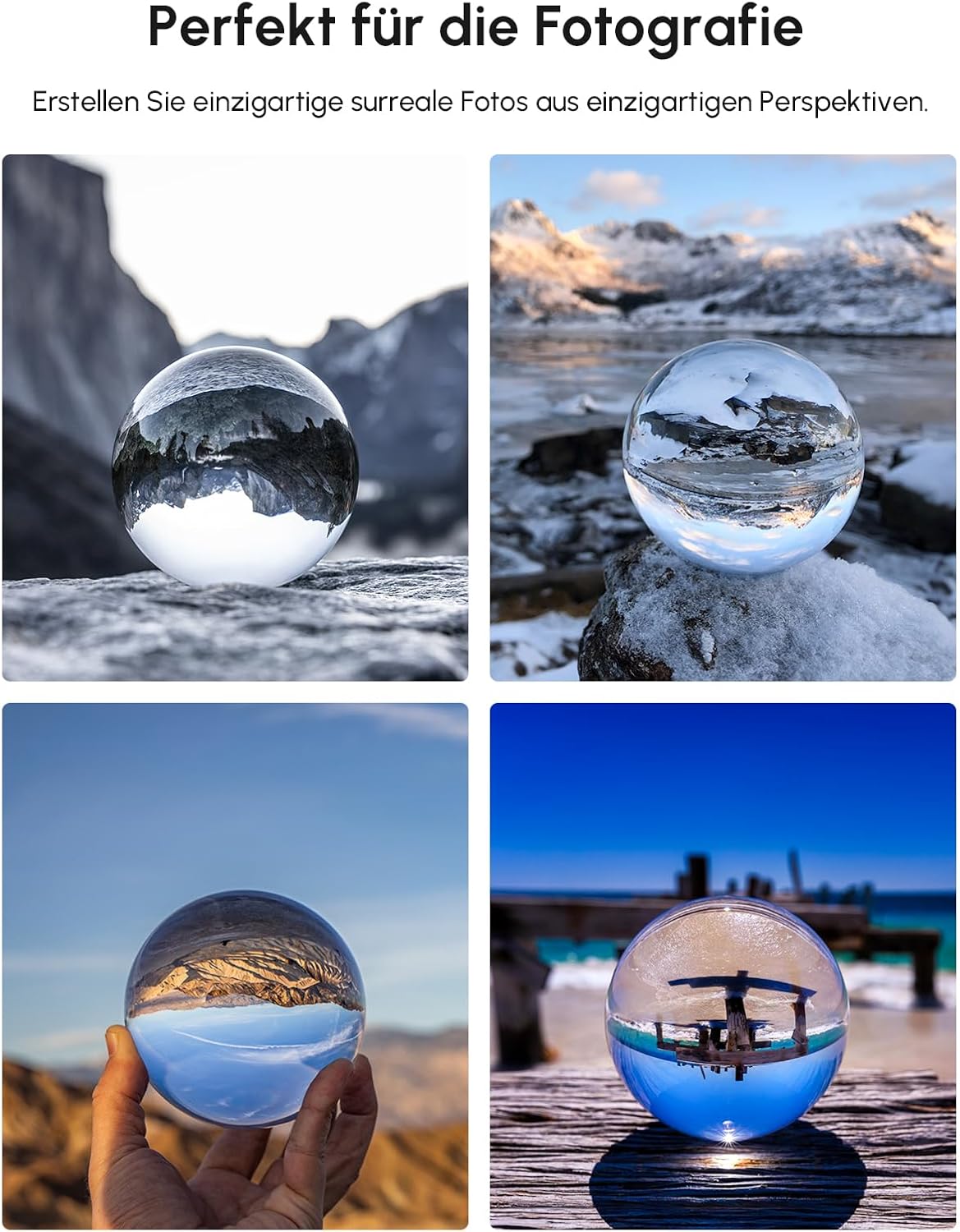 Thumbnail 5 de Rollei Lensball 110 mm Glaskugel (Kristallkugel) inkl. Tasche & Mikrofaser-Reinigungstuch