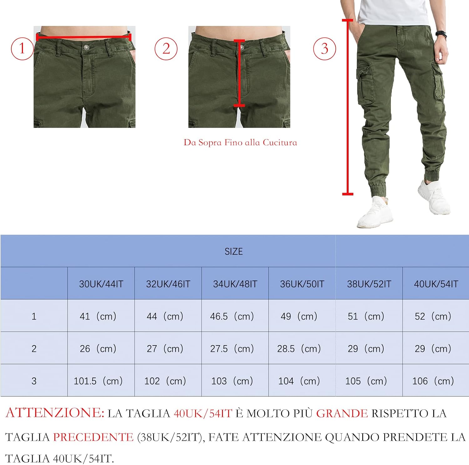 Thumbnail 1 de TONY BACKER G6551 Pantaloni cargo uomo casual
