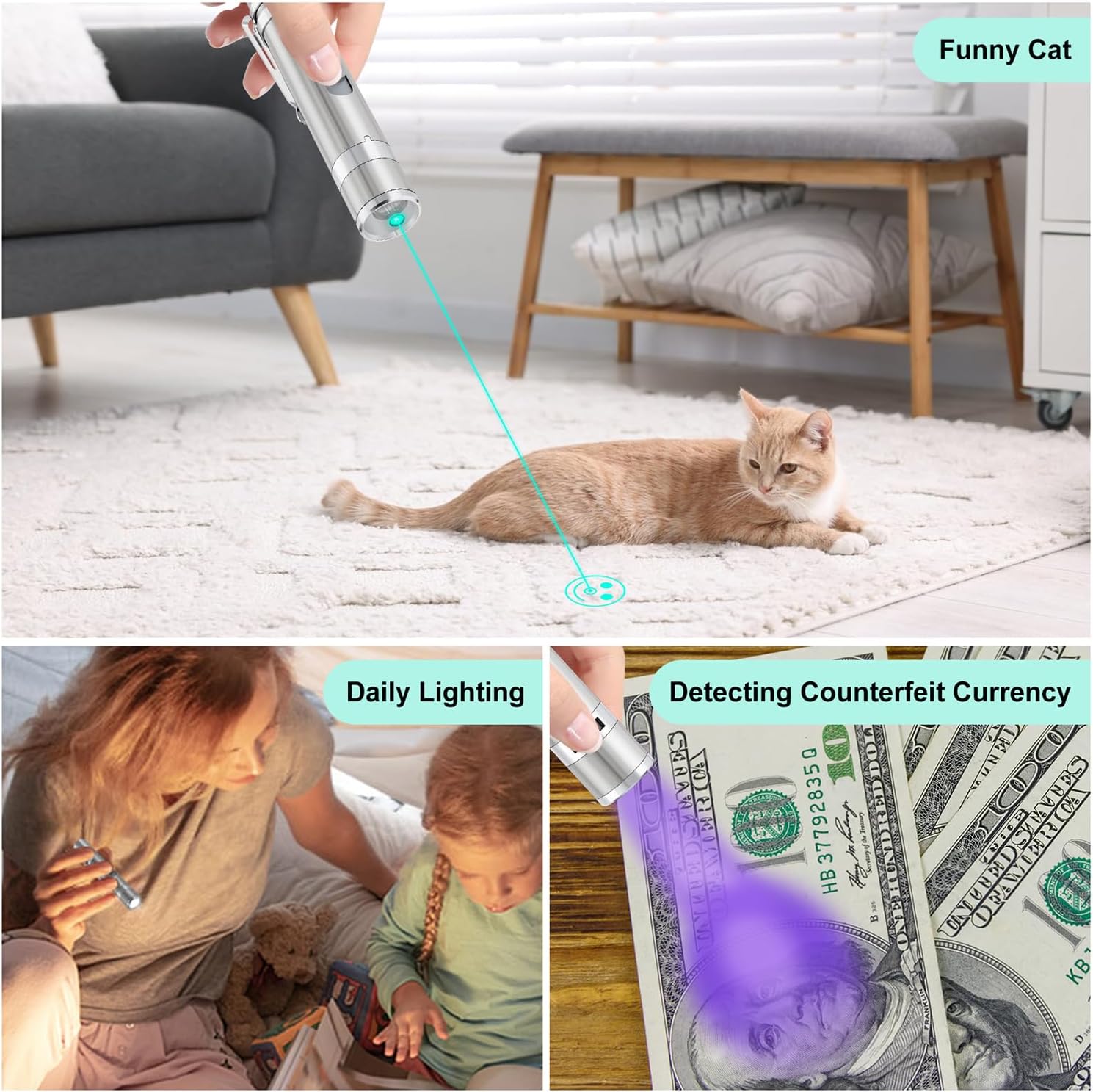 Thumbnail 5 de TBTeek Cat Toys Rechargeable 3-Pack interactive mouse toy 🐱