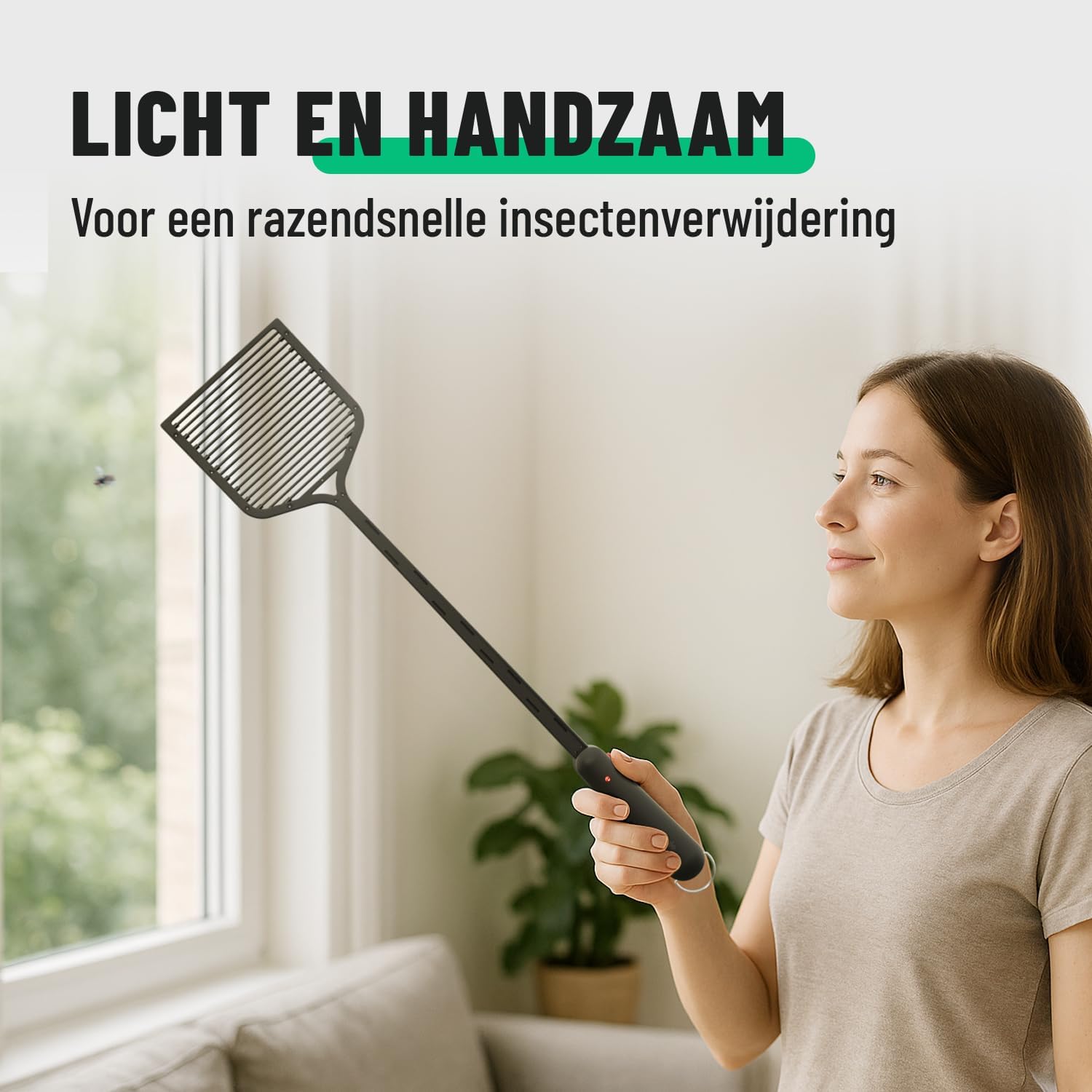 Detalle 2 de greate 901019 elektrische vliegenmepper op batterijen, inclusief 2 AAA-batterijen
