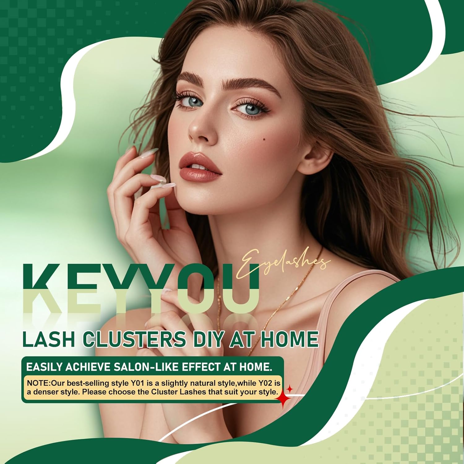 Thumbnail 4 de KEYYOU Lash Clusters D Curl 96 pcs