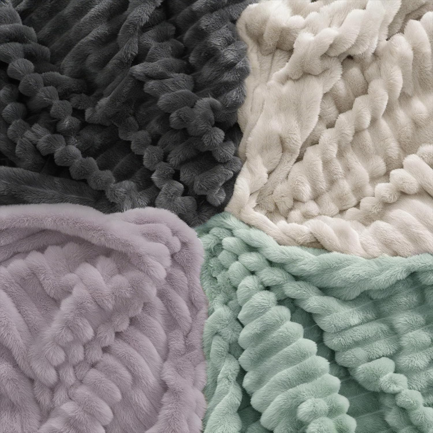 Thumbnail 6 de WAVVE Kuscheldecke 220x240 cm – Fleecedecke aus Mikrofaser, Sofadecke & Wohndecke in Grau