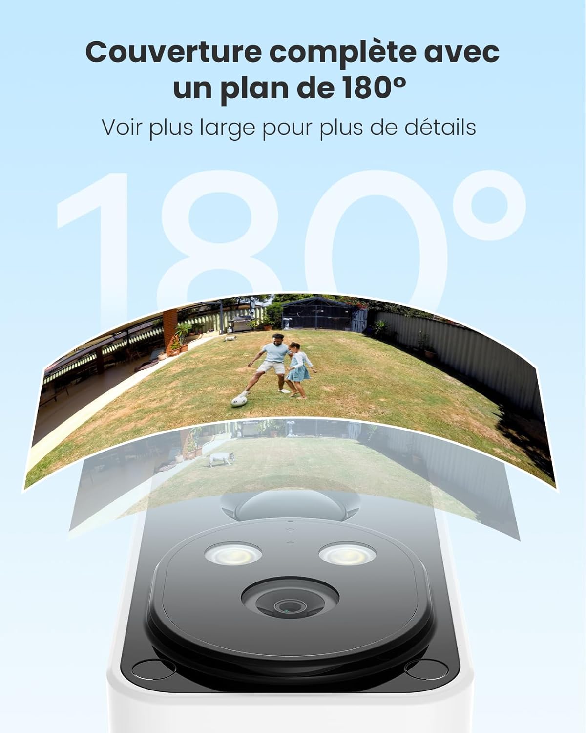 Thumbnail 4 de CAMSTRO 2 caméras extérieures 2K sans fil Wi-Fi 2,4 GHz, vision nocturne couleur, PIR et audio bidirectionnel