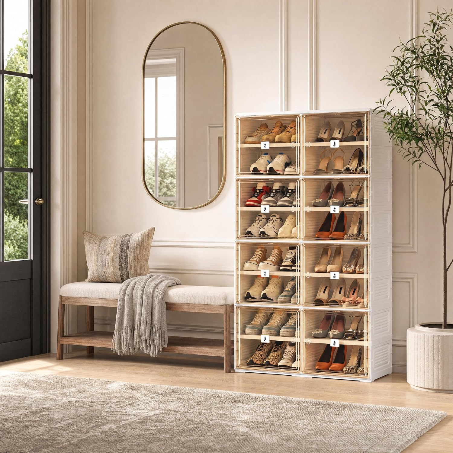 Detalle de BelleBox Shoe Storage Cabinet, 32-Pair