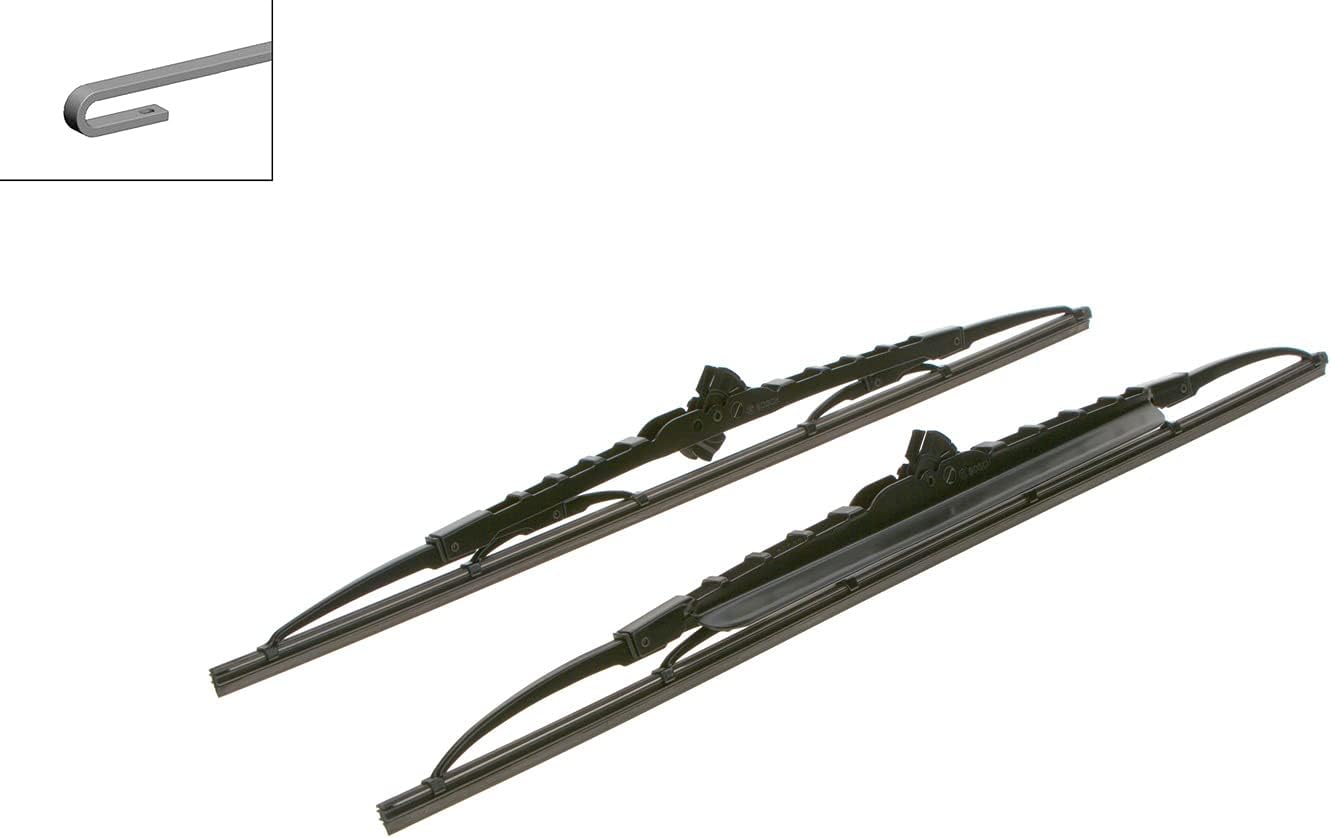 Detalle 2 de Bosch Twin 533 S : jeu de 2 balais d’essuie-glaces de remplacement avant (530 mm / 475 mm) avec adaptateur Quick-Clip