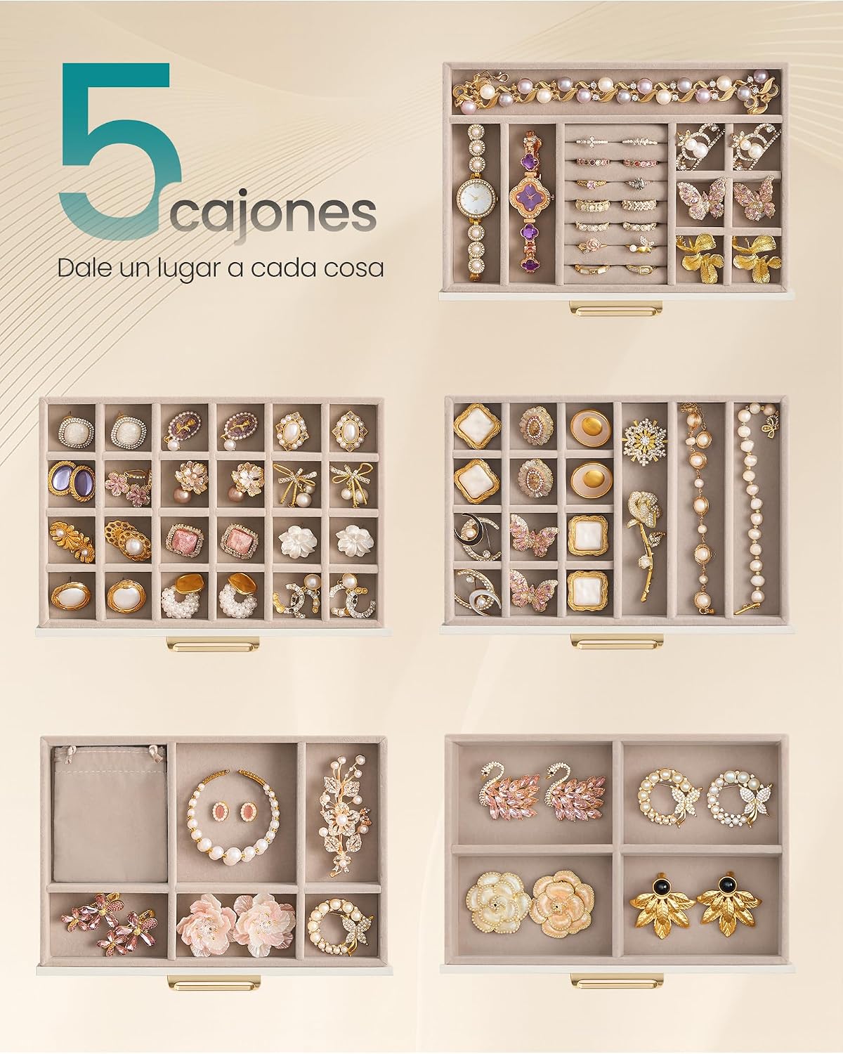 Thumbnail 3 de SONGMICS Caja de Joyas Organizador de Joyería