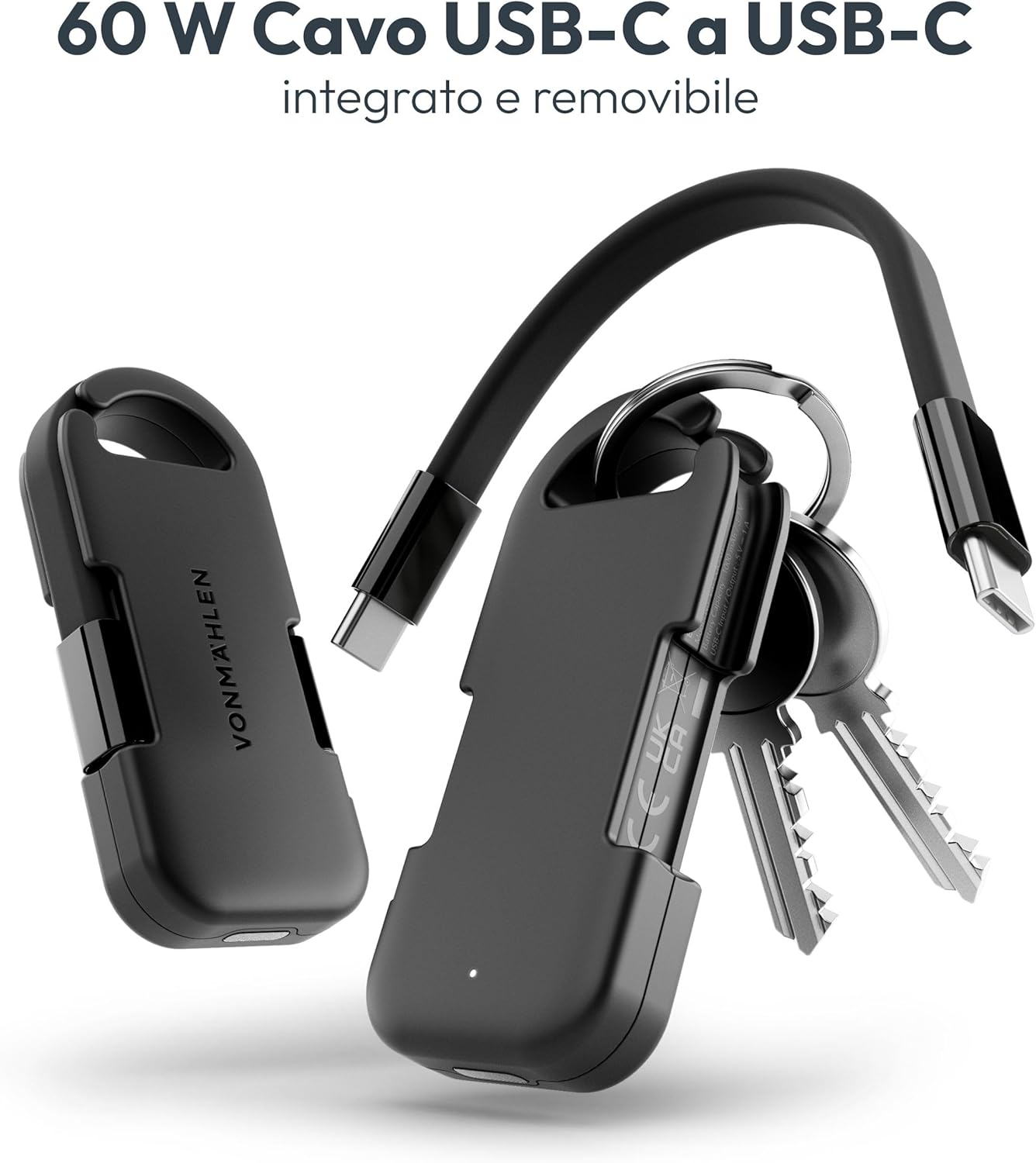 Thumbnail 4 de Vonmählen Evergreen Go: Powerbank tascabile da 1000 mAh con cavo USB-C integrato, design ultracompatto