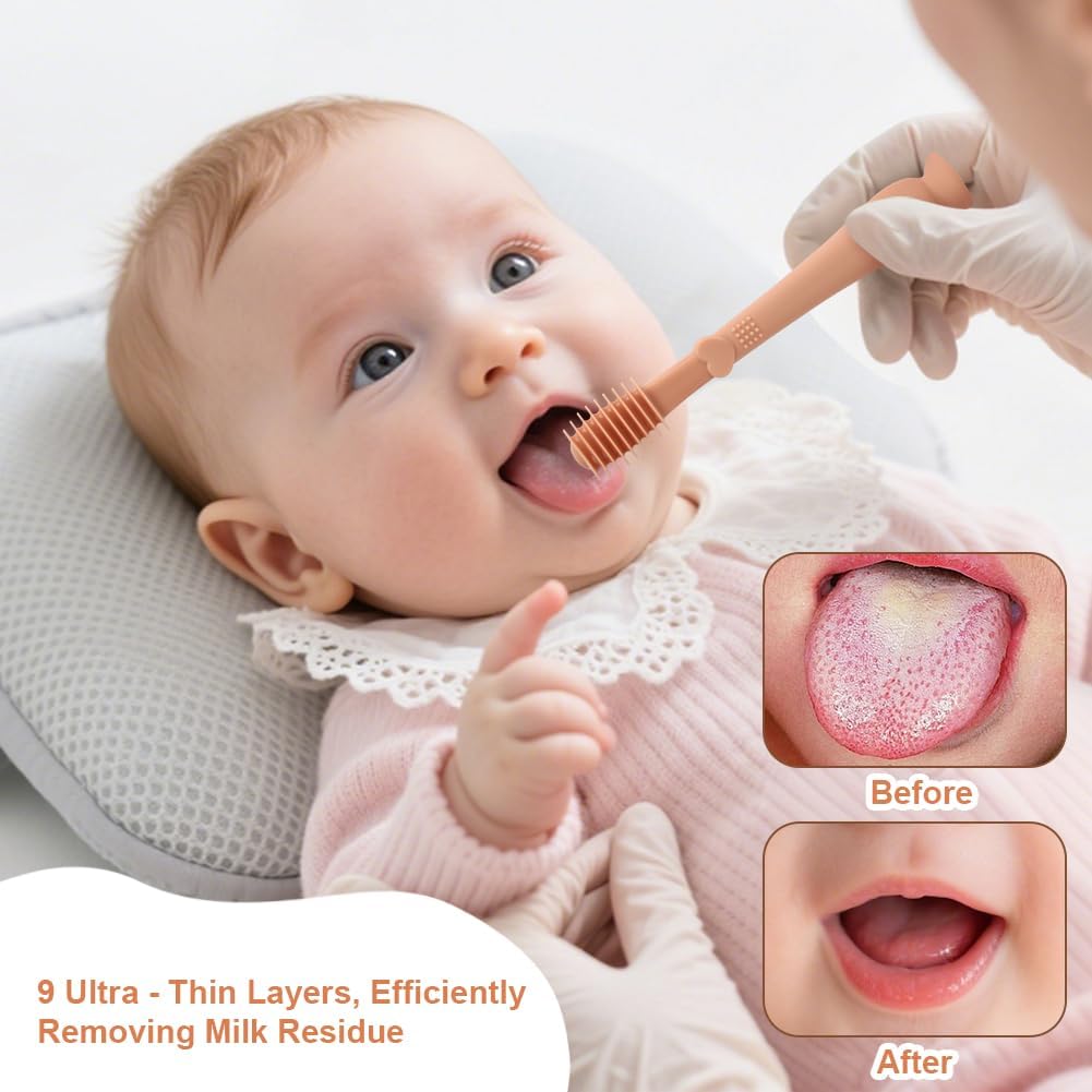 Detalle 2 de Vicloon Spazzolini neonati in silicone 2 pezzi per 6–18 mesi 🦷
