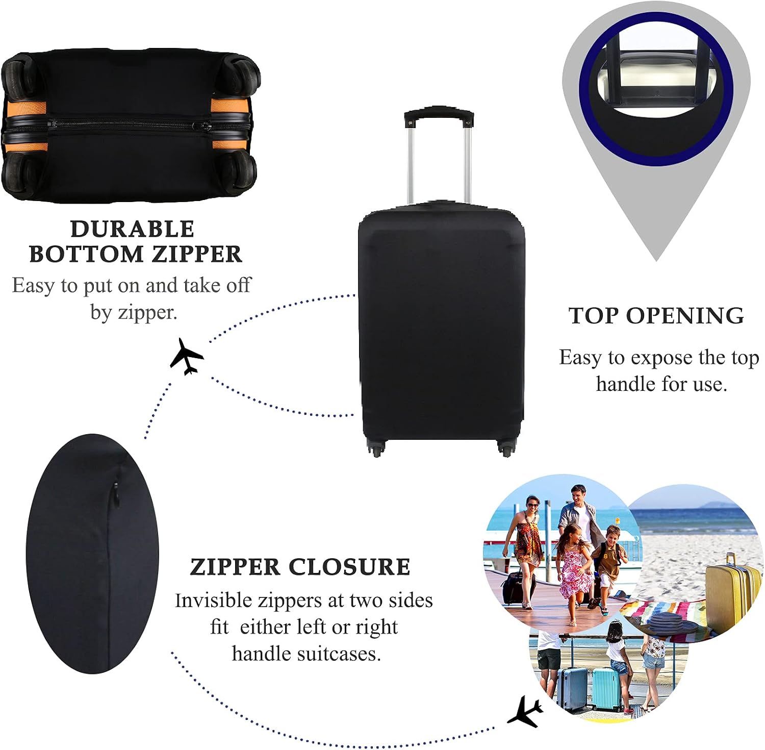 Detalle de Explore Land Travel Luggage Cover Suitcase Protector (fits 18–32 inch luggage)