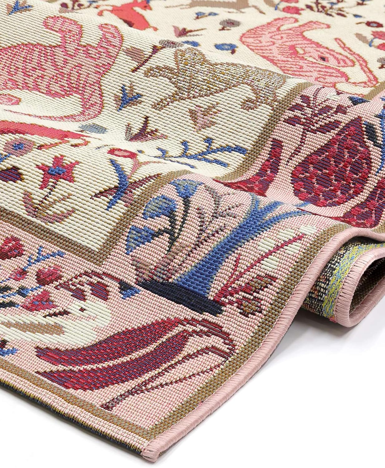 Detalle 2 de RugVista Tigras Runner Rug, 80 x 250 cm, Pink/Pastel Multicolour, Low Pile
