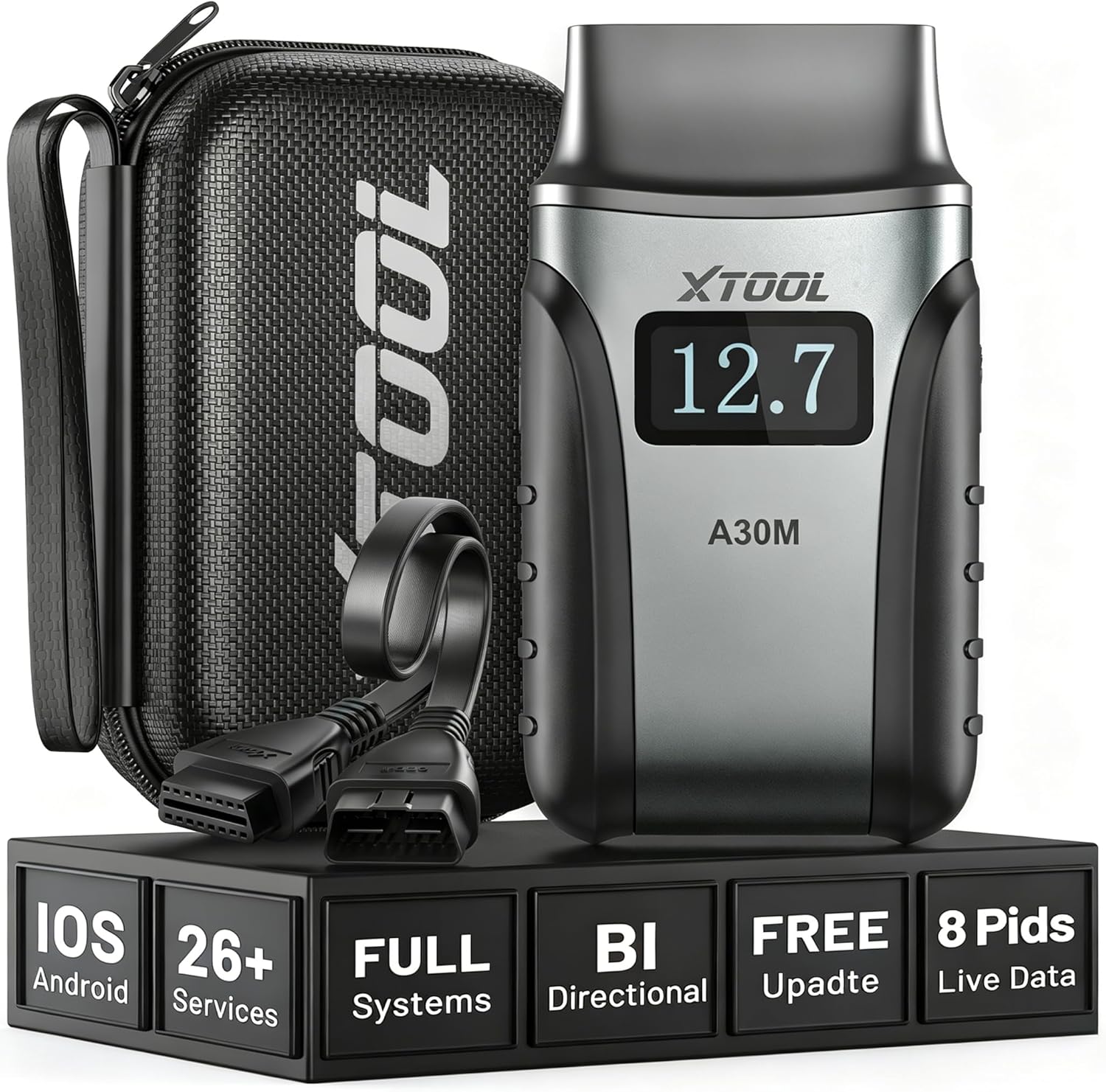 Detalle de XTOOL Anyscan A30M OBD2 Scanner Kit: Wireless Bidirectional Diagnostics with Lifetime Updates