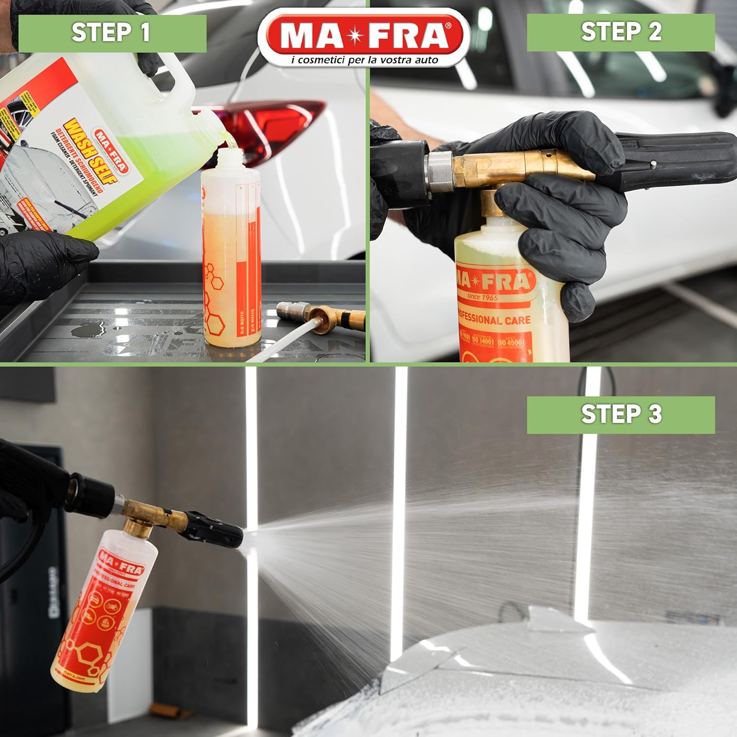 Thumbnail 4 de Ma-Fra Wash Self: Detergente Schiumogeno Concentrato per Idropulitrice (5 Kg) – Prelavaggio Sicuro e Lucidante