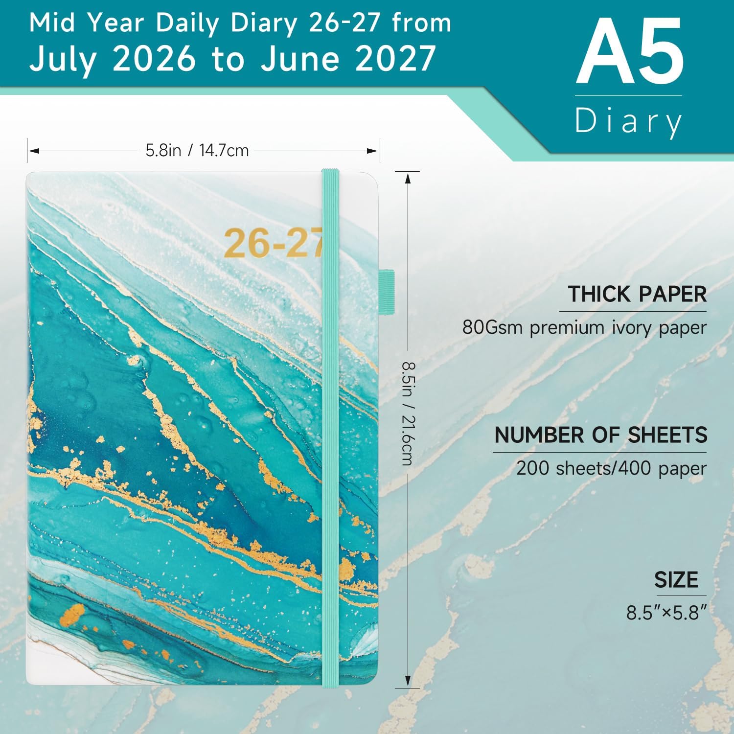 Thumbnail 6 de Sailingvan Academic Diary 2026–2027: Page A Day, A5, July 2026 – June 2027