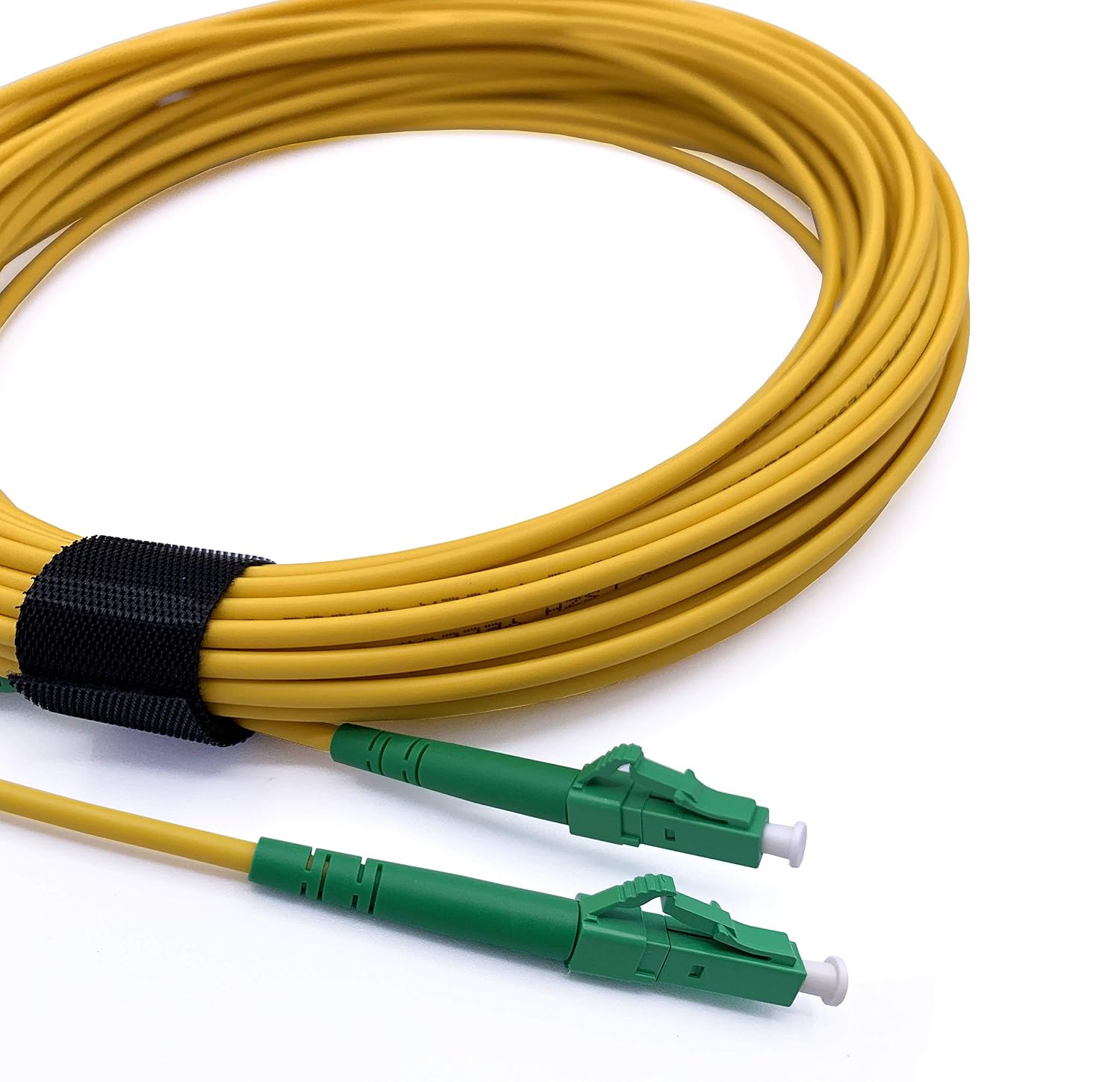 Detalle de Elfcam 20 m LWL-Glasfaserkabel LC/APC auf LC/APC, Simplex 9/125 µm (OS2), LSZH gelb – kompatibel mit Telekom