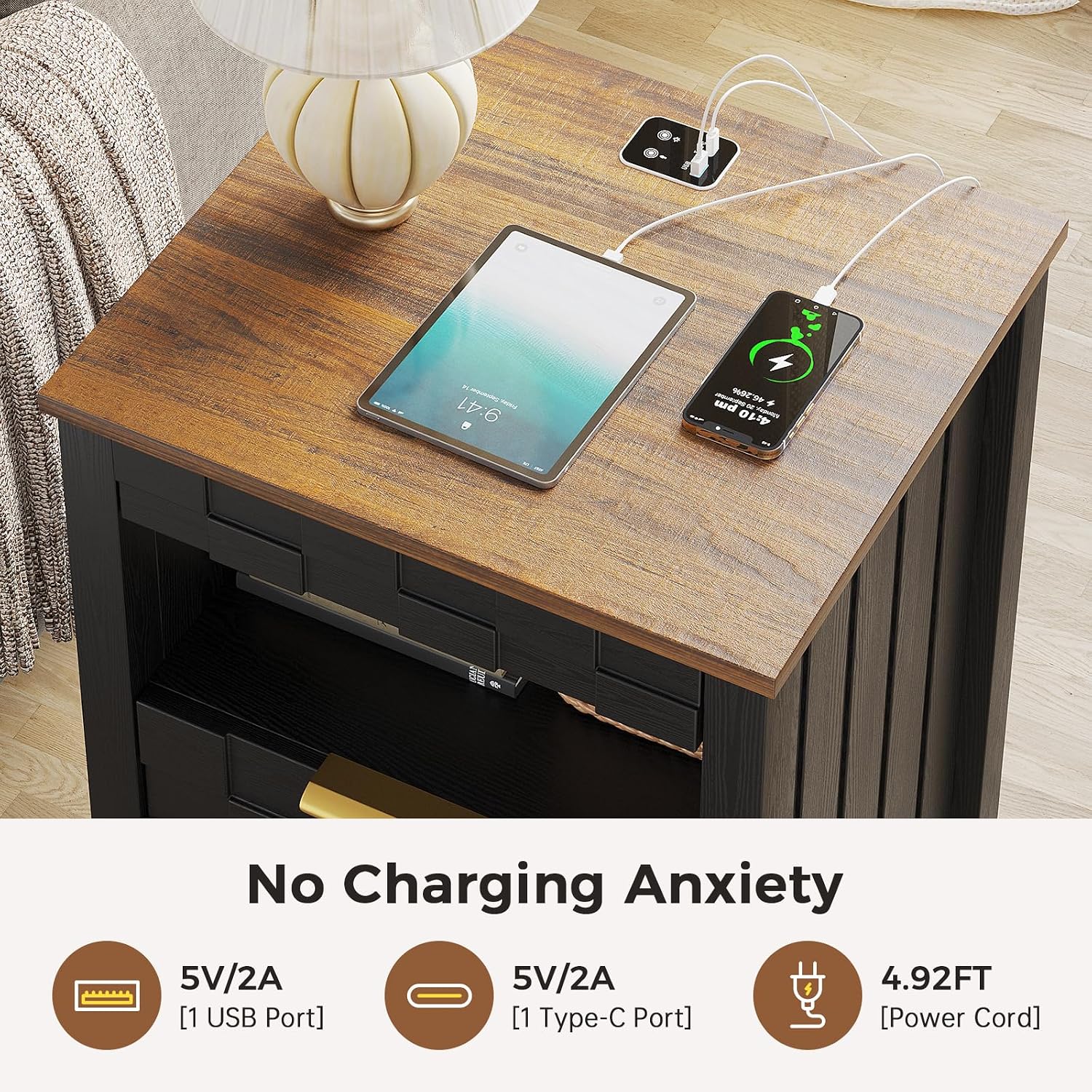 Detalle 1 de Dystler 3-Drawer Nightstand