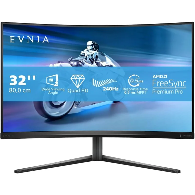 Detalle de Philips Evnia 5000 32M2C5500W/00: monitor gaming VA 31,5" QHD 240 Hz con FreeSync Premium Pro y HDR400
