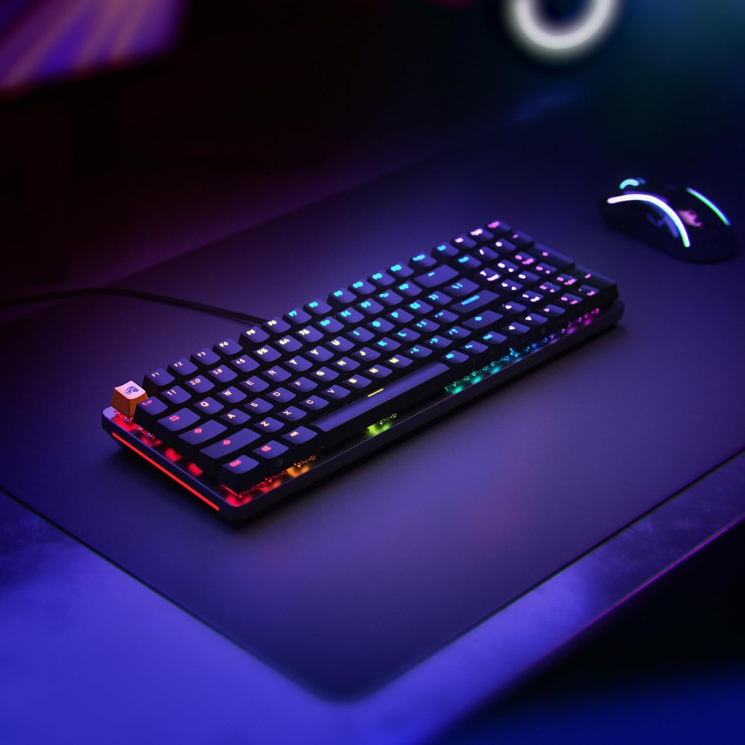 Detalle de GLORIOUS GMMK 2 Full Size (96 %) – Clavier mécanique en aluminium, AZERTY français, Switch Fox, RGB