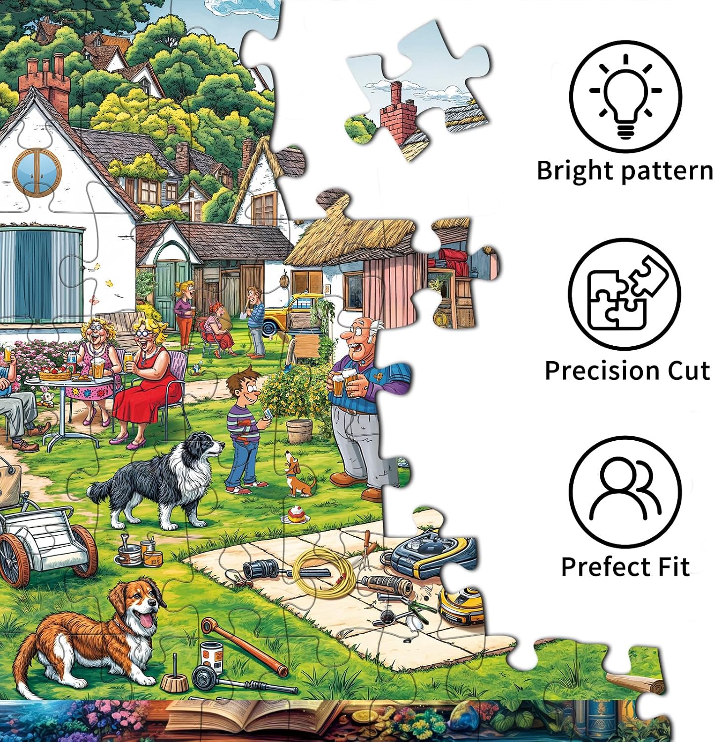 Detalle 2 de Jigsaw Puzzles for Adults 1000 Warm courtyard