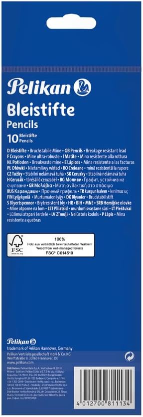 Thumbnail 5 de Pelikan 811132 Bleistift mit Radiergummi HB, Sechskant – 10 Stück
