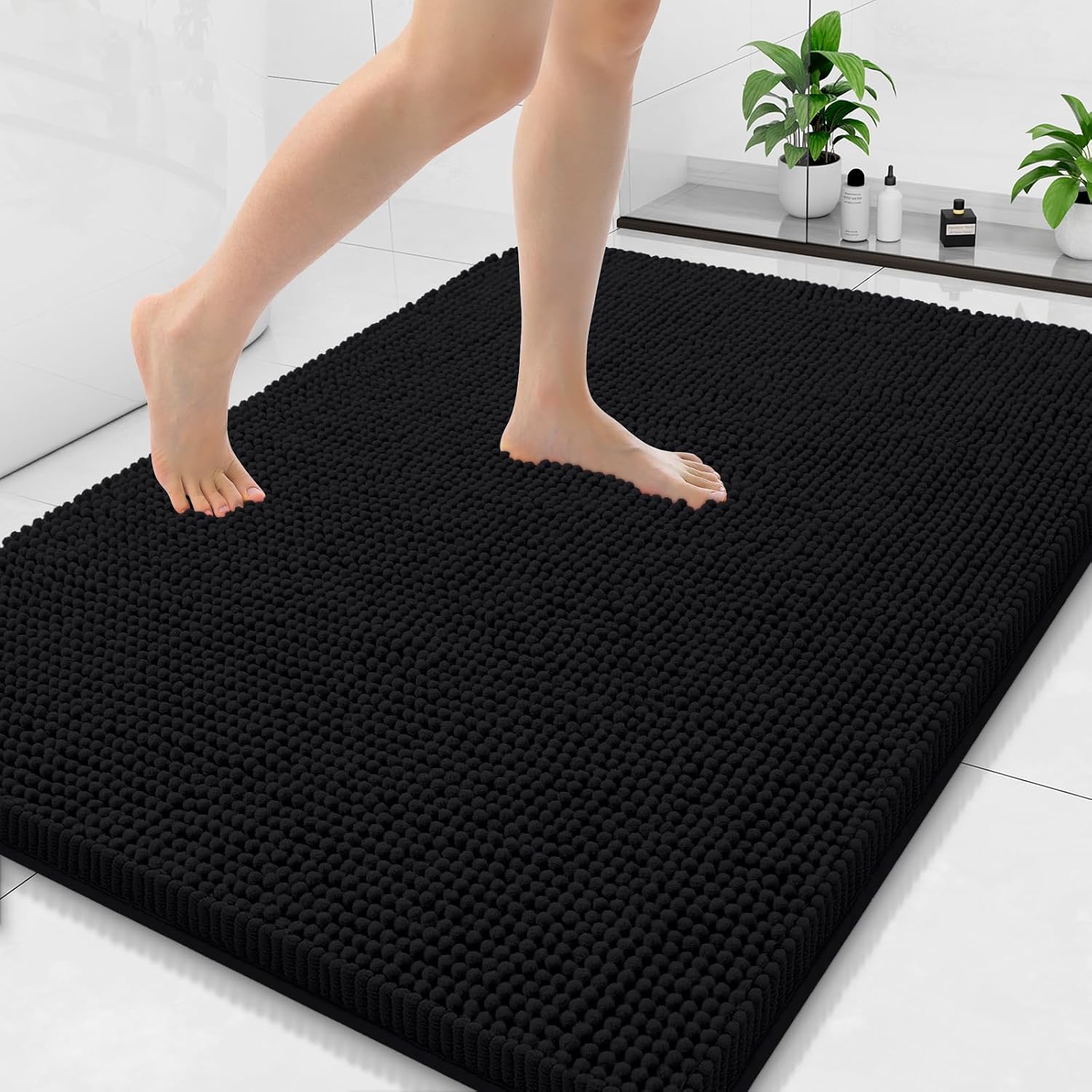 Detalle de Arotive Bathroom Rugs 40x32 shaggy bath rug