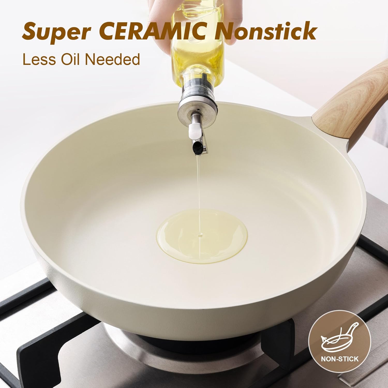 Thumbnail 3 de SENSARTE Ceramic Nonstick Skillet 8 Inch