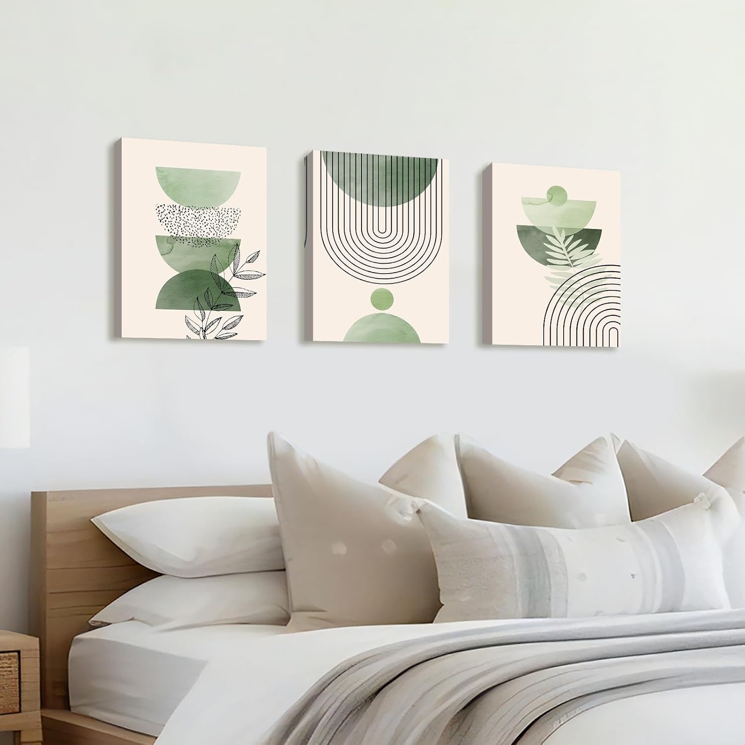 Thumbnail 3 de 3 Piezas Marcos de Madera Cuadros Abstractos 30x40cm 🖼