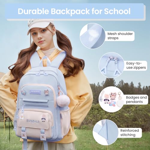 Detalle 2 de Tanou Cartable Fille Primaire 20L – Sac à Dos Tanou avec pendentif et badges (4 couleurs)