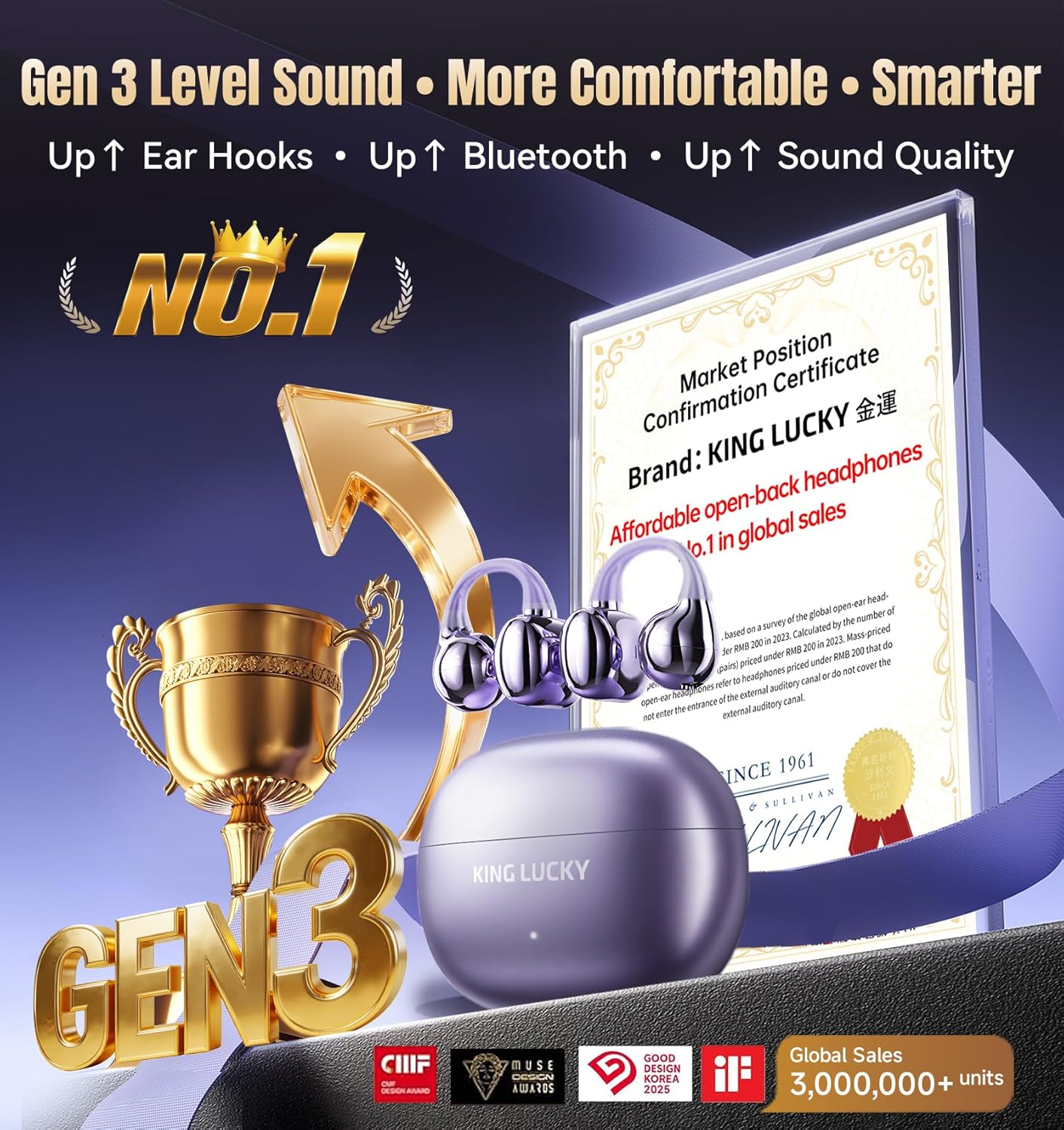 Thumbnail 1 de King Lucky Next-gen Clip Earbuds